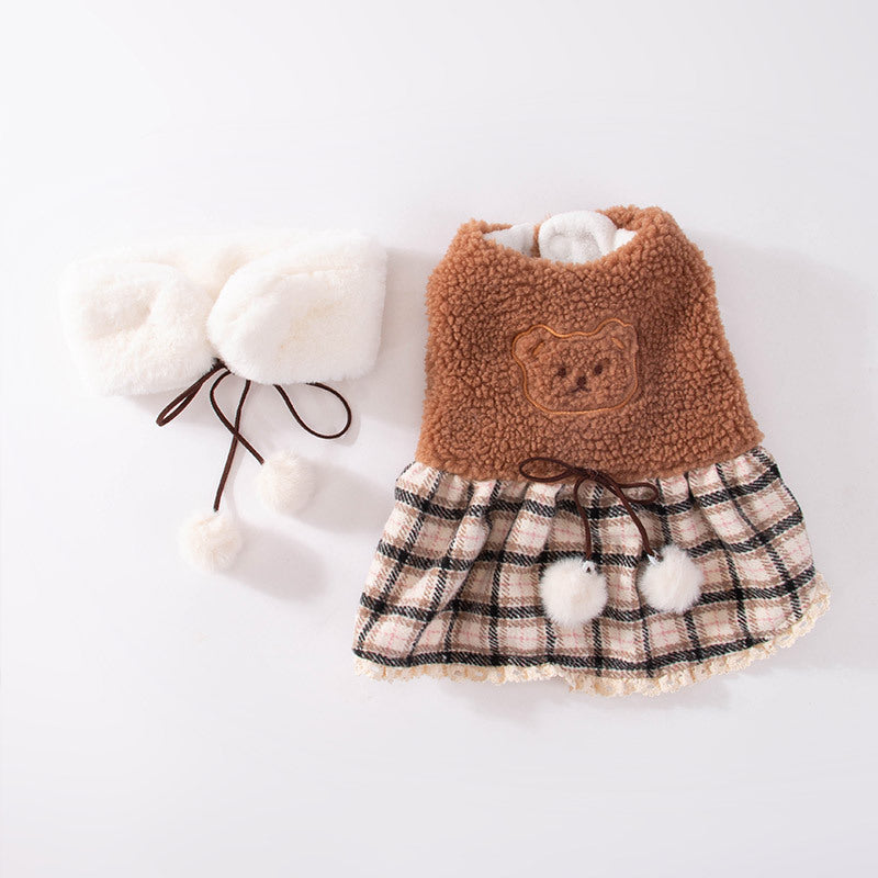 Winter Dog Coat With Scarf