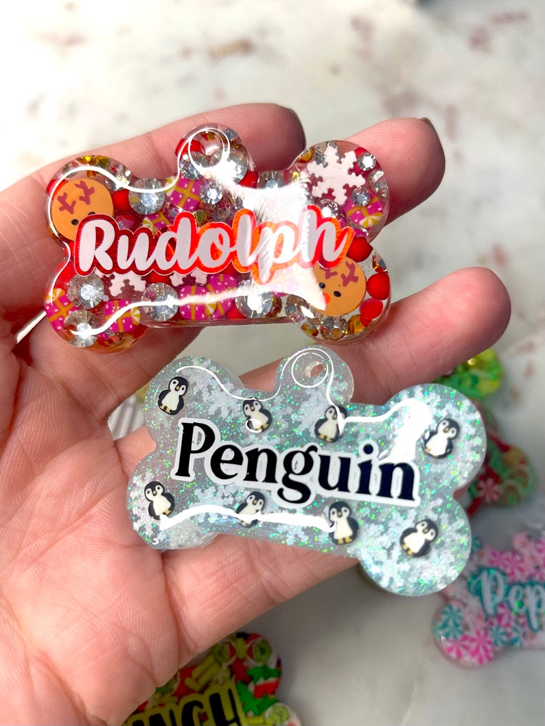Winter/Christmas/Holiday Custom Dog Tags